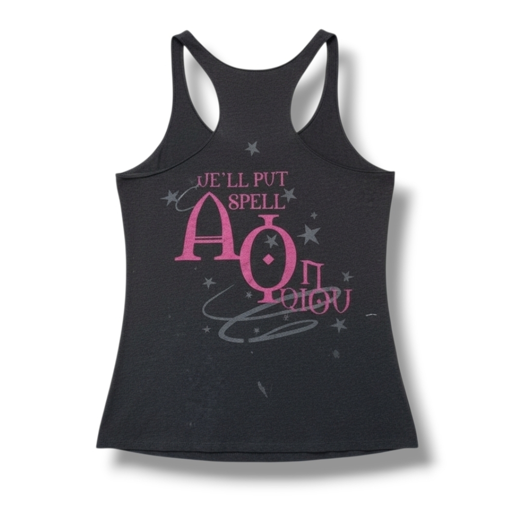Next Level Apparel AΦΠ Alpha Phi Sorority Gray Graphic Racerback Tank Top Small - Picture 2 of 5